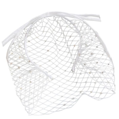Adjustable Mesh Birdcage Veil Hairband For Weddings Halloween Costume