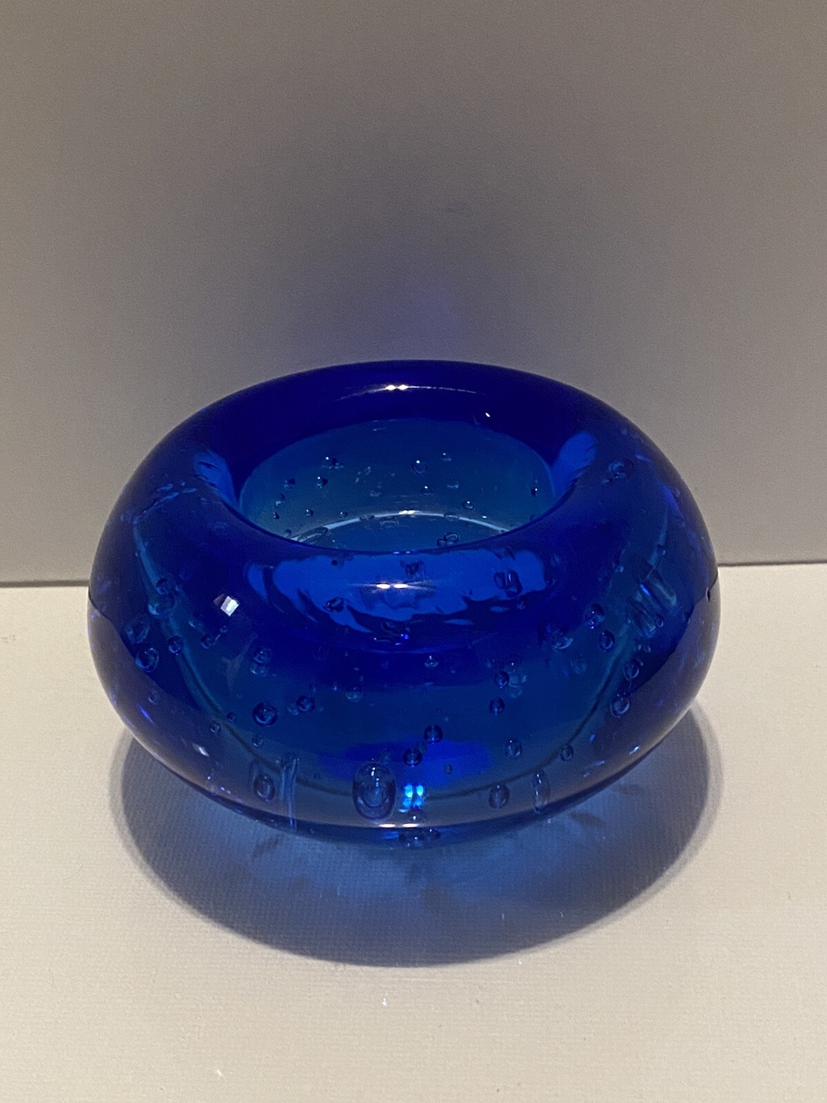 IKEA Blue Bubble Glass Votive Holder eBay