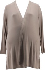 Susan Graver Lifestyle Spa-Knit Cardigan Pure Stone 2X NWOT 7