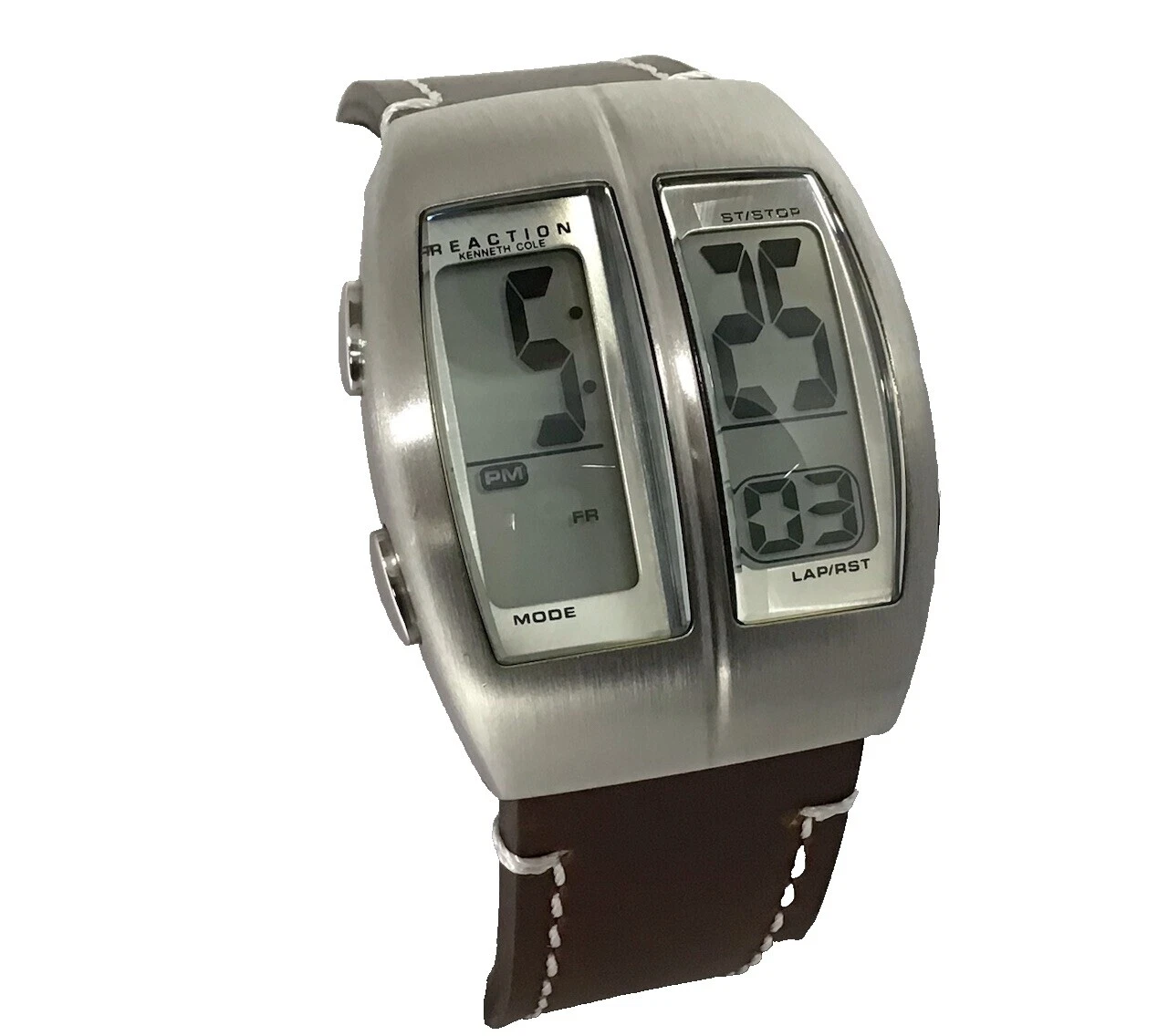 Plata Acero Inoxidable Kenneth Cole Reaction caso Relojes de pulsera