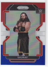 SAURAV ( RED WHITE BLUE PRIZM Card #103 ) 2022 WWE Panini Prizm