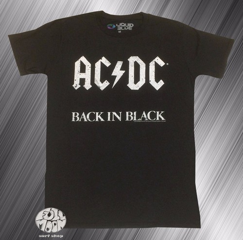 New AC/DC Back in Black Retro Mens 
