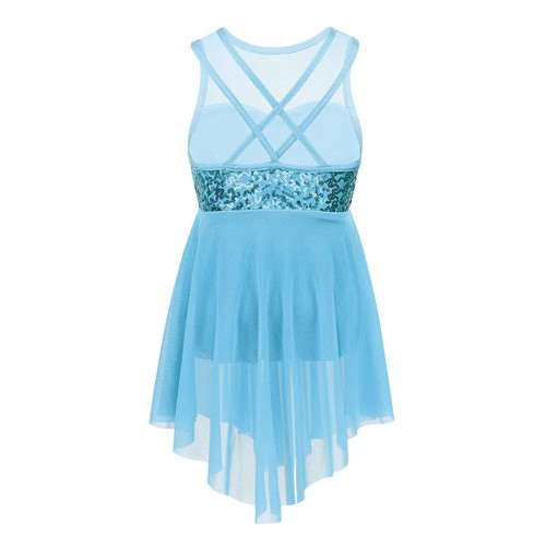 Niñas Baile Leotardo Vestido Sin mangas Lentejuelas Chaleco Suelo Niños Faldas Irregulares - Imagen 79 de 94