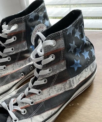 stars and stripes converse high tops