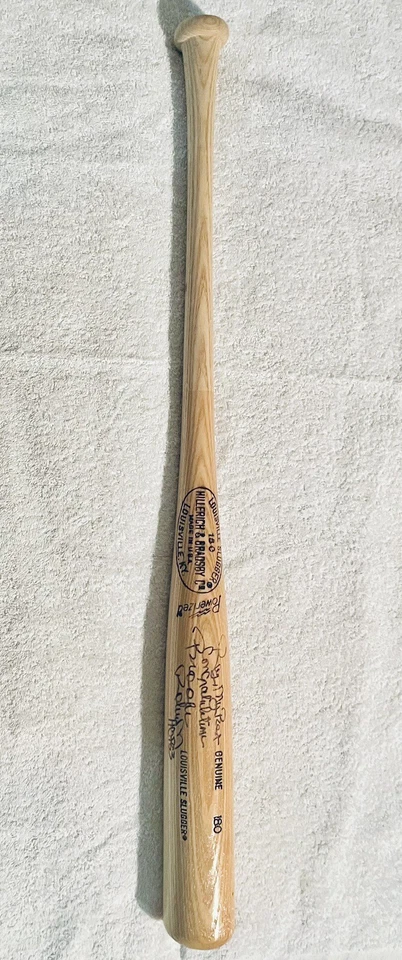 Reggie Jackson, Autographed, Signed & Inscribed Baseball Bat to Ray Lewis, HOFer - Image 2 of 4