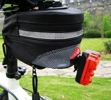 Black Cycling Bike Bicycle Outdoor Pouch Saddle Seat Bag Quick Release Riding