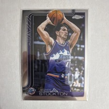 Topps 2025-26 Chrome John Stockton #250 Utah Jazz Base Basketball Card