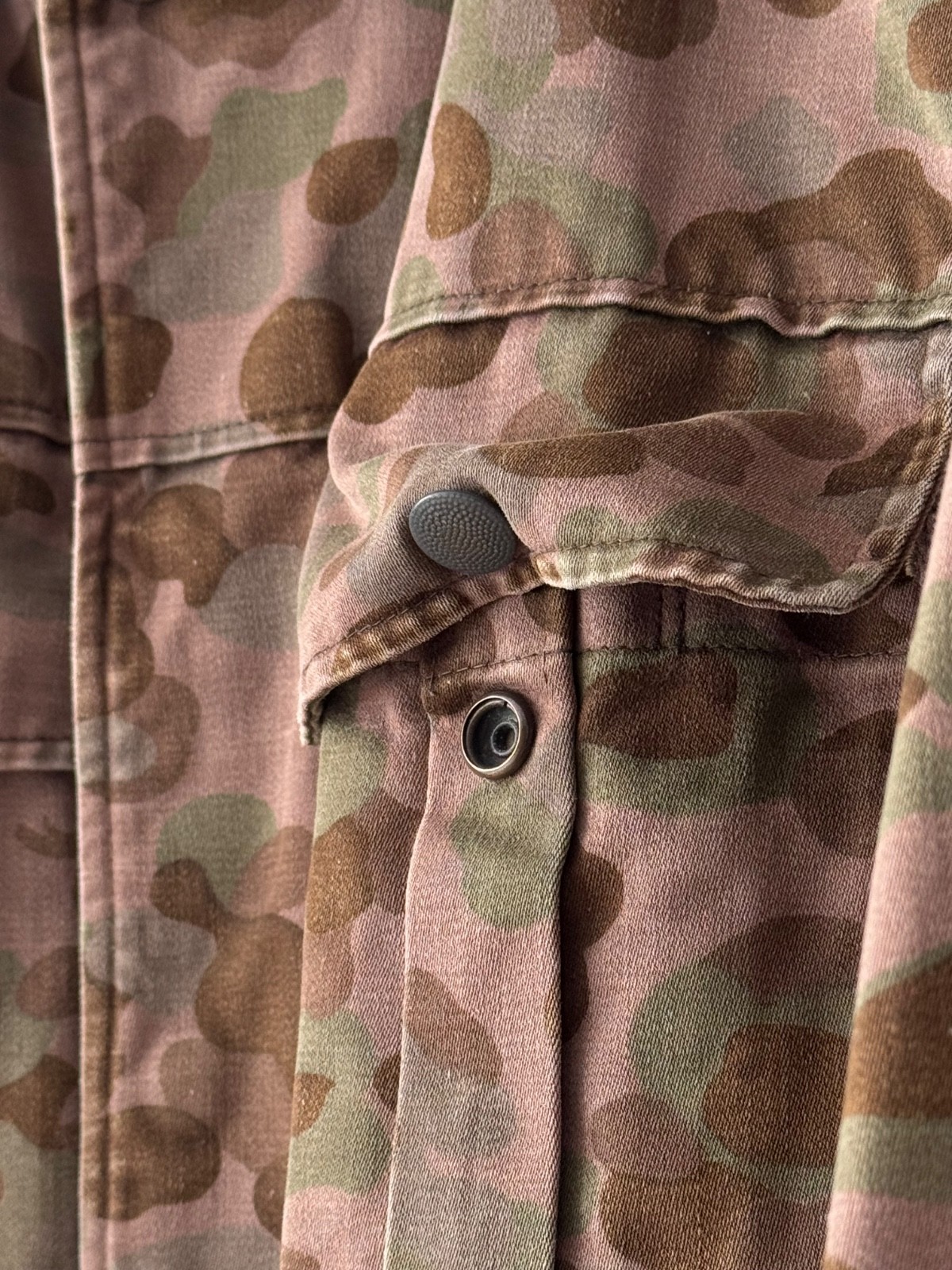 50s Vintage Military 1959 Dated Austrian Army ‘KAZ58’ Pea Dot Camo Parka Jacket