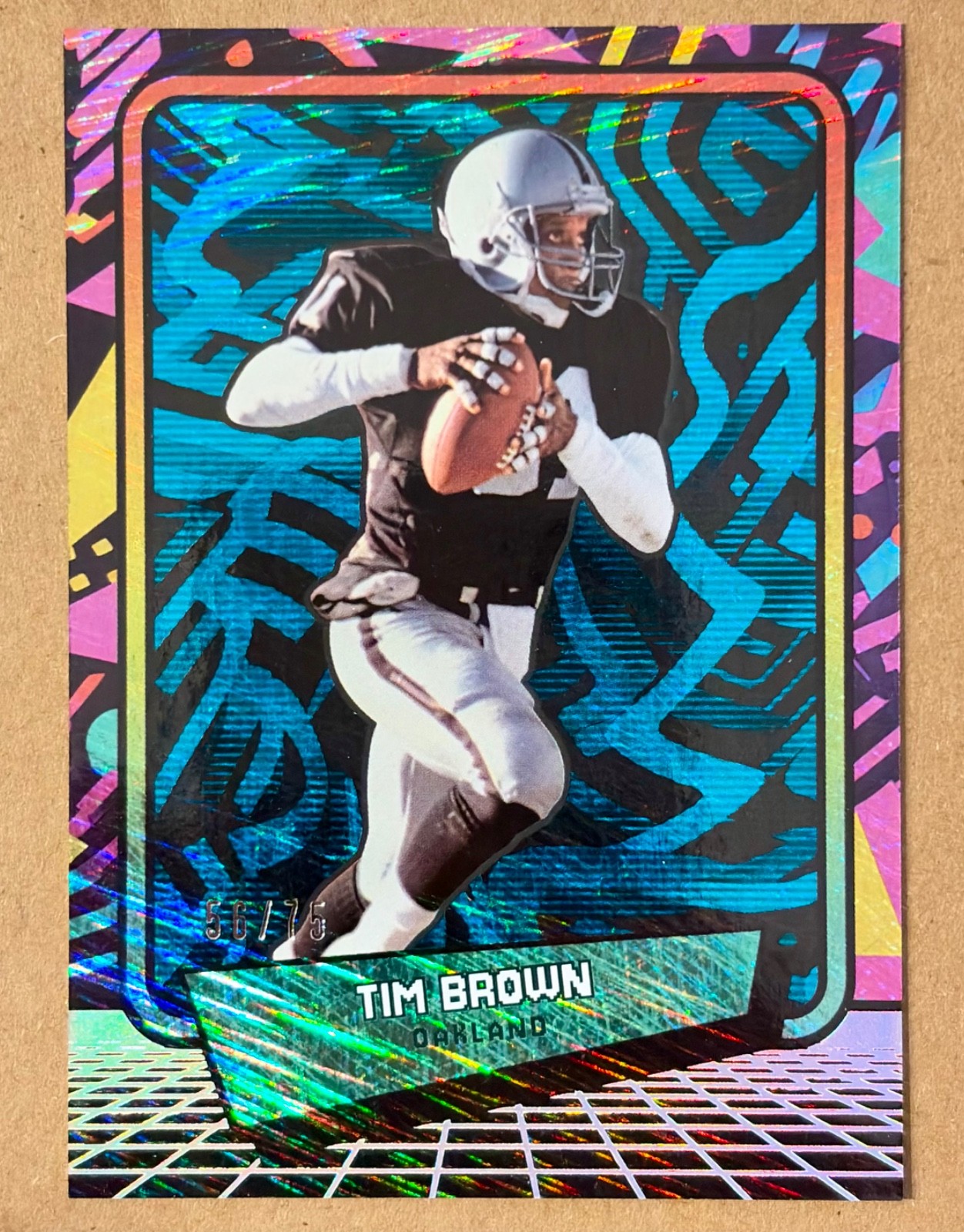 Tim Brown TEAL /75 2026 Panini Decades 90s Oakland Raiders #51