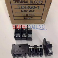 100pcs TEND Terminal Blocks Rail Mount Terminal Block TBR-60 TBR60-1 60A 600VAC