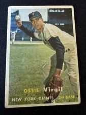 1957 Topps - Ozzie Virgil #365 Name Misspelled as Ossie (RC)