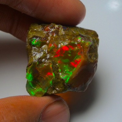 Ethiopian Oil Opal Specimen  42.90  cts Natural Rough Gemstone - Fire Opal Roug