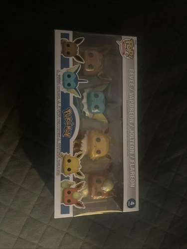 Funko POP! Pokemon Eeveelutions Eevee Vaporeon Jolteon Flareon 4 Pack
