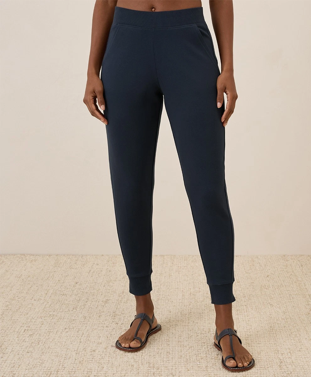 Pact Women's Airplane Jogger Pants Large Midnight Blue Comfortable Bottoms
