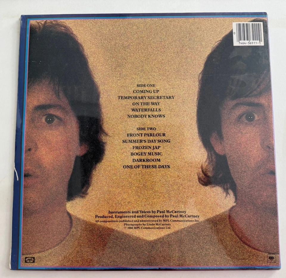 Paul McCartney LP "McCartney II Columbia FC 36511 Still Sealed! W/Hype & Bonus 7 - Image 2 of 2