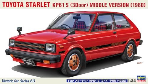 Hasegawa 1/24 Scale Toyota STARLET KP61 S 3Door 1980 Plastic Model