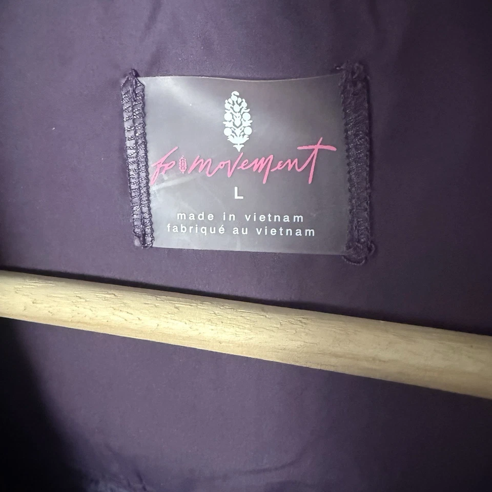 Chaqueta Free People FP Movimiento Lg Púrpura Vellón Sherpa Lead The Pack Suéter Esquí Foto 3 de 4