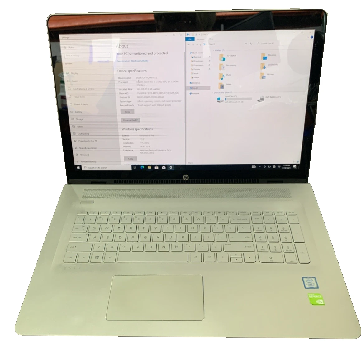 HP Intel Core i7 7th Gen. PC Laptops & Netbooks 2.50-2.99 GHz