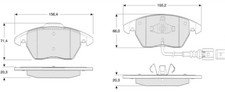 MTR Bremsbelagsatz Scheibenbremse MT453 für VW POLO 5 6R1 6C1 PASSAT B6 Variant