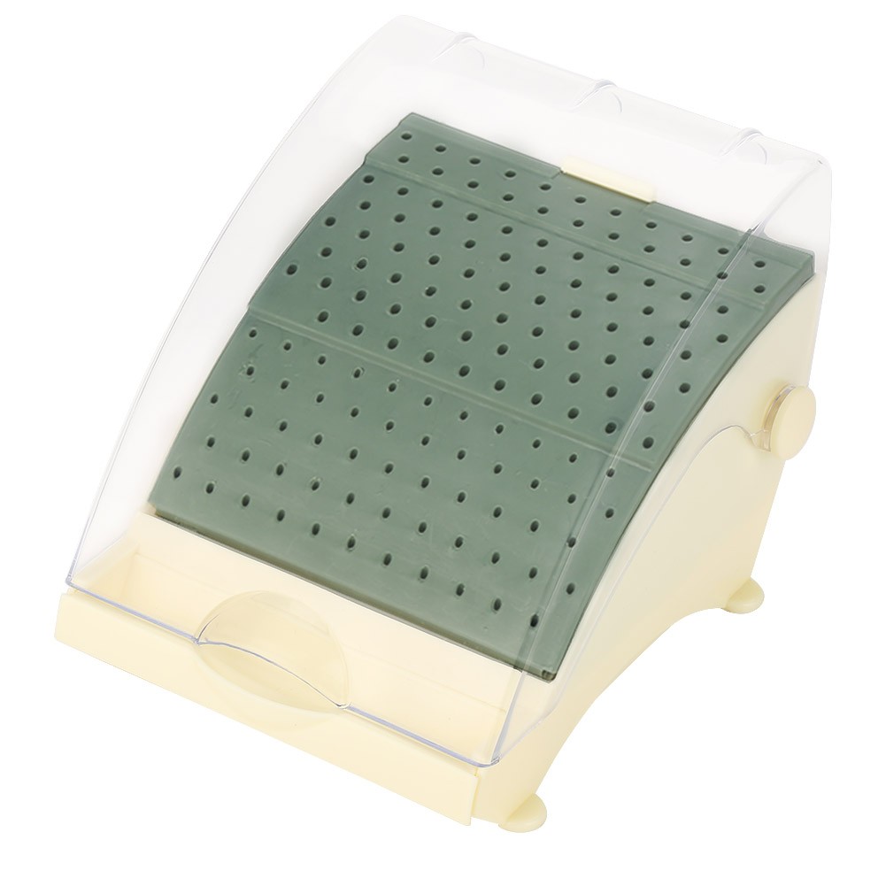 142 Holes Dental Bur Holder Block Stand Disinfection Case With Pull Out Drawer ♡