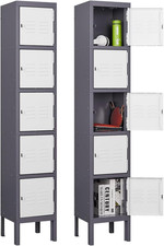 Armadio Armadietti per Spogliatoio Armadietto Da Montare Con 5 Porte in Acciaio 