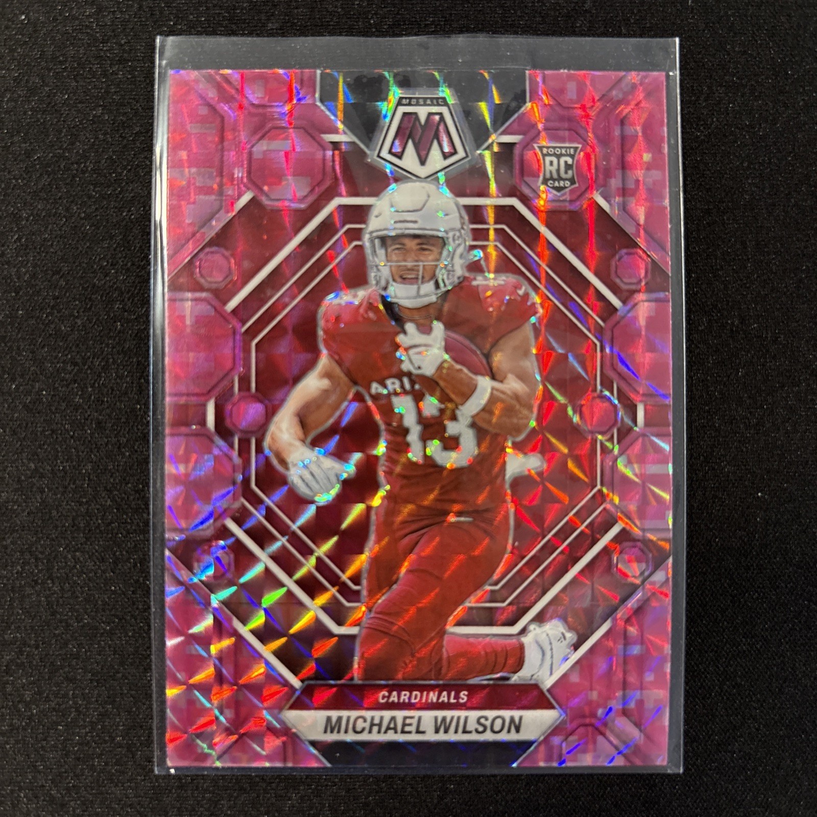 2023 Panini Mosaic - Rookies Michael Wilson #350 Camo Pink Mosaic Prizm (RC)