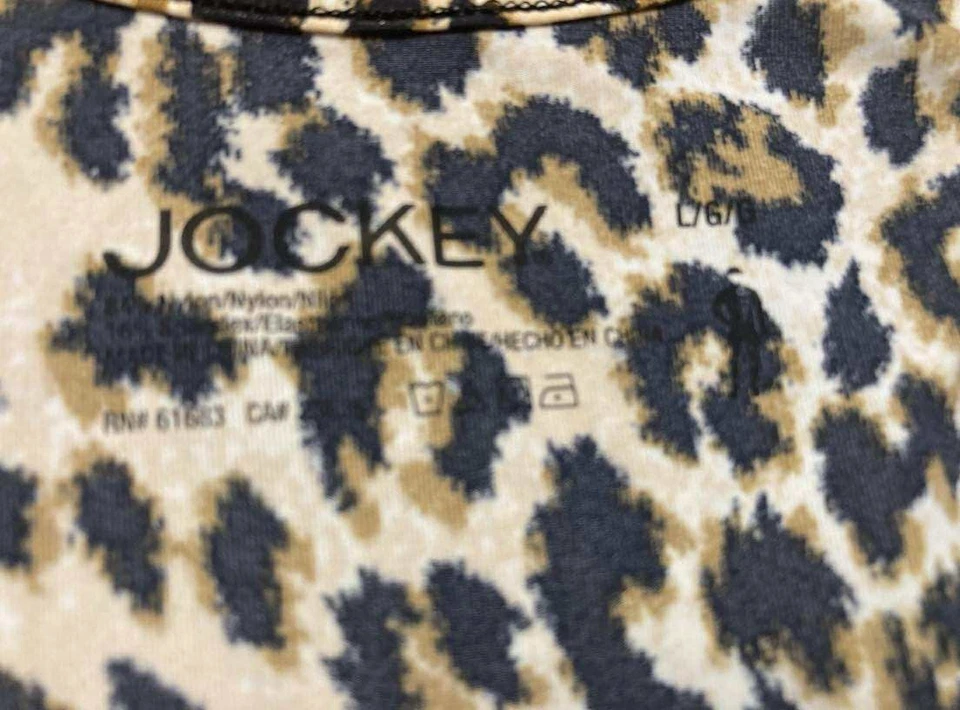 Lote de 2 Tops Mujer Jockey Cami Talla Grande Lencería Encaje Estampado Leopardo Suave Sedoso Foto 4 de 4