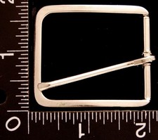 LL20123 NOS VINTAGE  SQUARE  TONGUE TYPE SILVERTONE BELT BUCKLE
