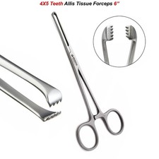 Allis Clamp 6" Tissue Forceps 4X5 Teeth Grasping Tissues Surgical Instruments CE