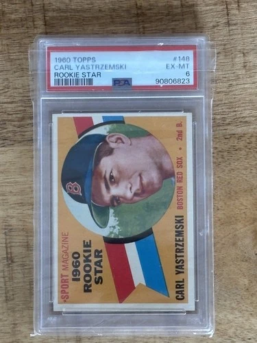1960 TOPPS CARL YASTRZEMSKI HOF ROOKIE #148 PSA 6