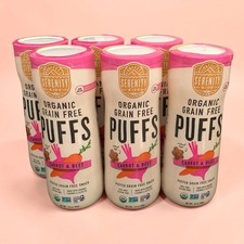 Serenity Kids Grain Free Toddler Puffs Carrot Beet Snack 6 Pack 1.5 Oz BB09/26