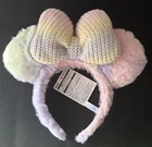 TDR Tokyo Disney Minnie Fluffy Headband Mickey Ears Pink Light Purple Headband
