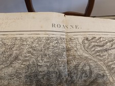 ANCIEN PLAN DE LA VILLE DE ROANNE 42 / LOIRE