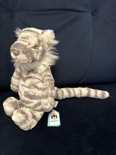 Jellycat Medium Bashful Snow Tiger Soft Plush Toy Brand New with Tags Retired