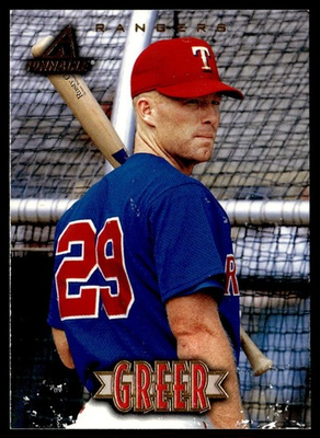 #ad #ad 1997 Pinnacle Rusty Greer Texas Rangers #63 $2.25