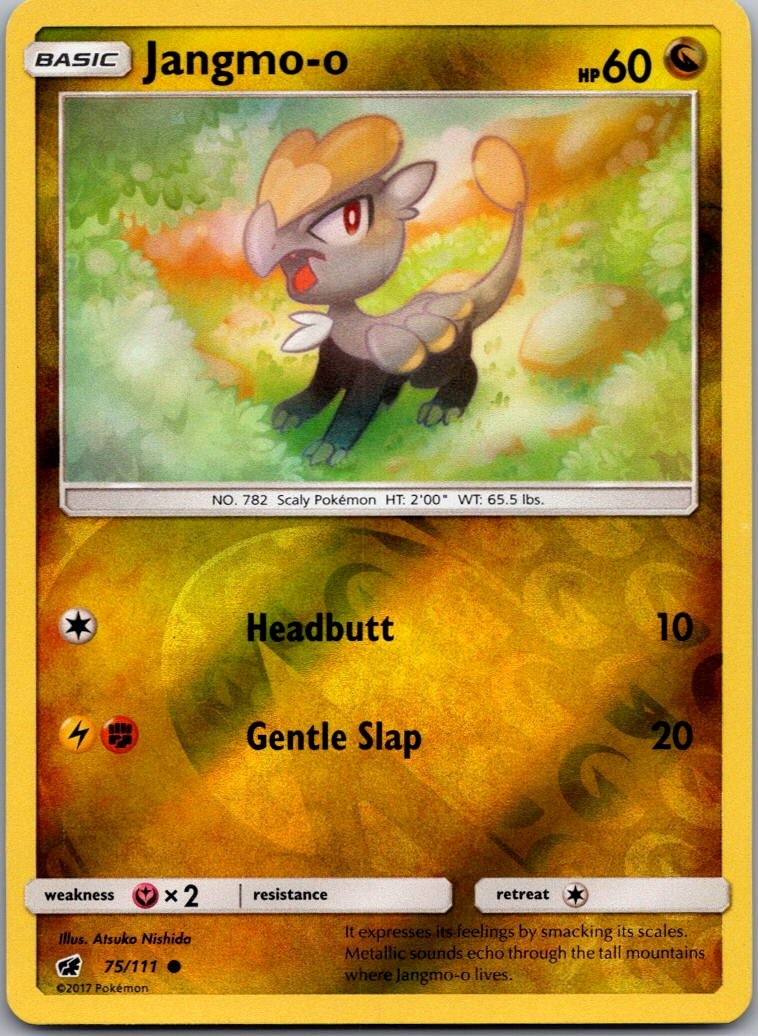Jangmo-o 75/111 Common Crimson Invasion Pokemon Reverse Holo Lightly Played