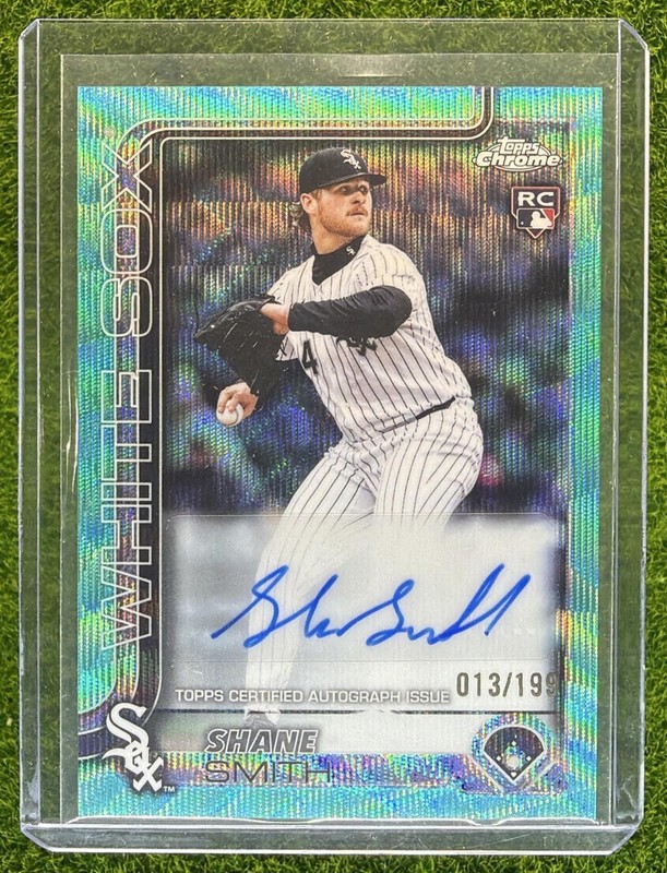 Shane Smith RC 2025 Topps Chrome Update 13/199 Auto Aqua Wave White Sox