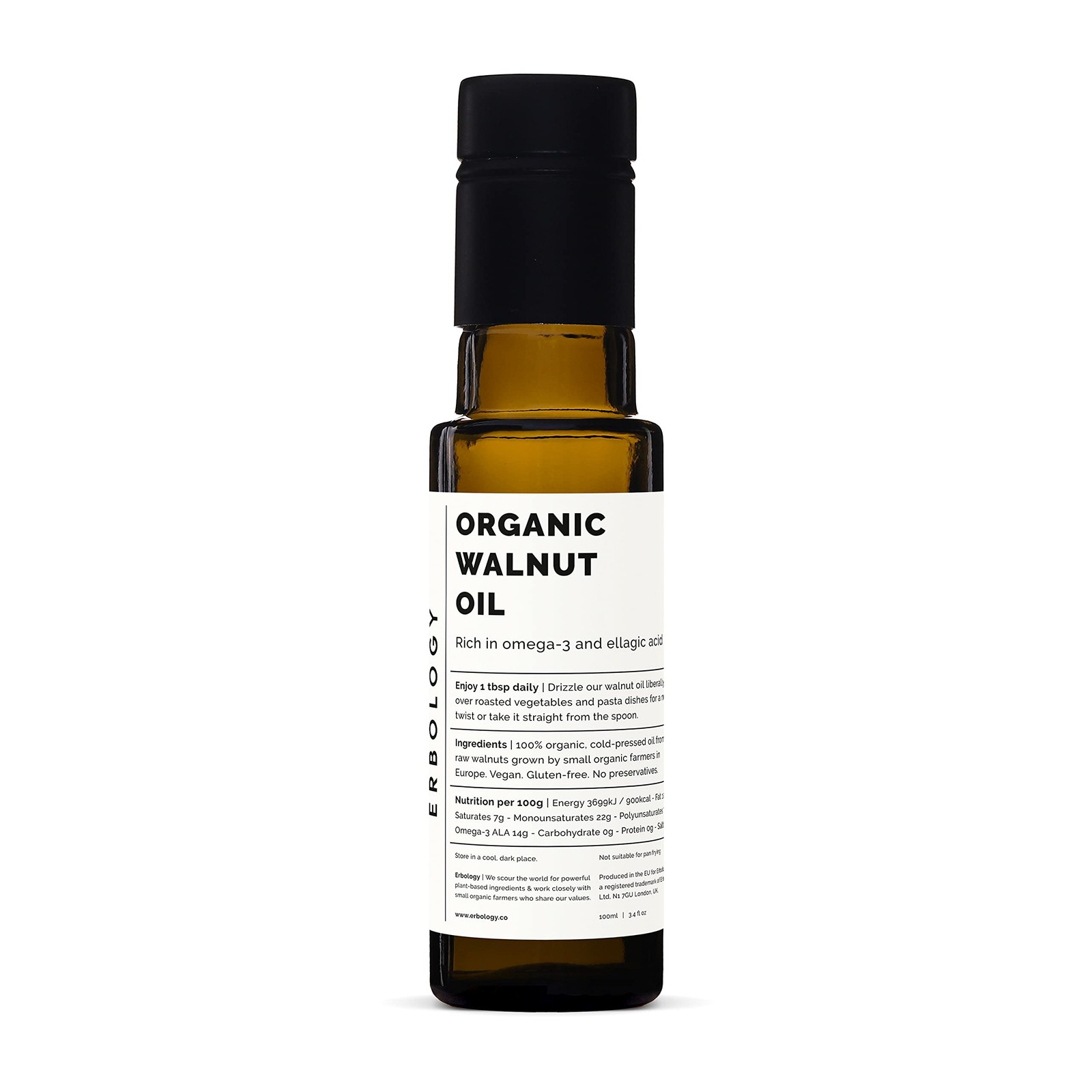Essenza di Noce Biologica 100ml | Olio Crudo per Mente e Salute
