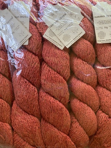 10 Hanks Rowan SUMMER TWEED YARN 50g/118yds Silk & Cotton 503 NECTAR Coral