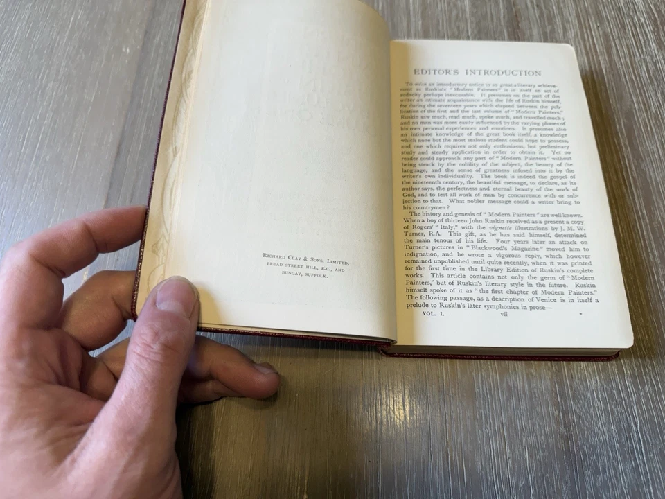 *5 Volume Antique Set* Modern Painters by John Ruskin /Everyman’s Library / SC Foto 4 de 4