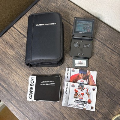 NINTENDO Gameboy Advance SP AGS 001 Charger Case Two Games Madden Black EUC 4995