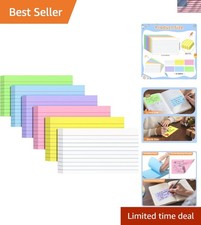 Index Cards 3 X 5, 300 Count, Colored Flash Cards For Studying, Lined Flashca...
