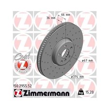 Zimmermann 150.2955.52 Bremsscheibe Vorderachse Links Vorderachse Rechts f�r Bmw