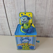 Schylling Toys 2006 Blue Monkey Peek-A-Boo Jack In The Box Musical Kids