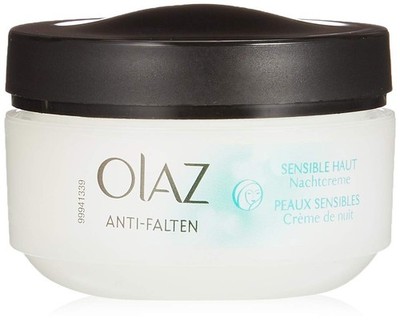Olaz Anti-Falten Sensitive Nachtcreme Tiegel, 50 ml