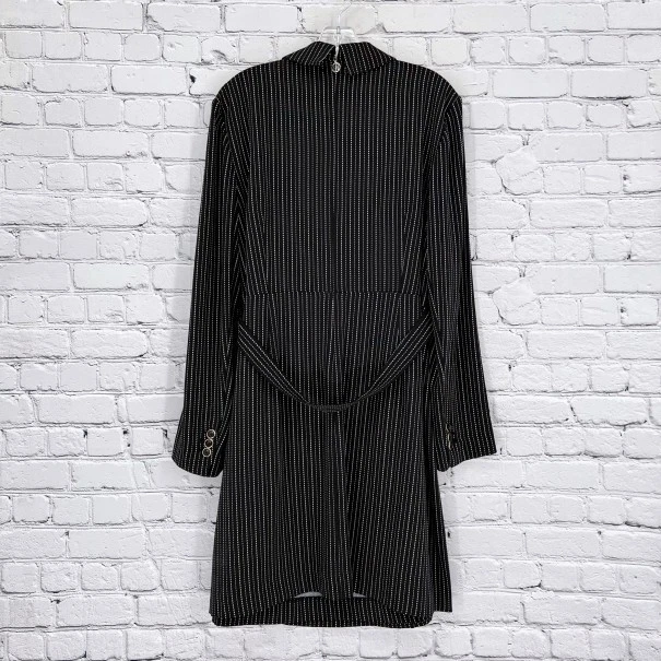 Nuevo con etiquetas Vestido Tommy Hilfiger Negro Blanco Rayas Imitación Envolvente Para Mujer 16 Cuello Foto 2 de 2