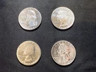 Set of 4 90% Silver Quarters 1940, 1958, 1958, 1964