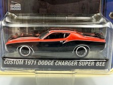 Greenlight MCG Stock & Custom 1971 Dodge Charger Super Bee, Black, 1:64, NIB