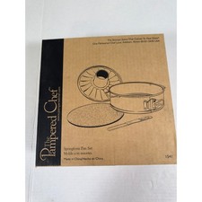 Pampered Chef Springform Pan Set Fluted Bundt Cake Baking Mold 1541