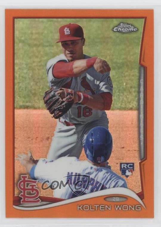 2014 Topps Chrome Orange Refractor Kolten Wong #188 1f1